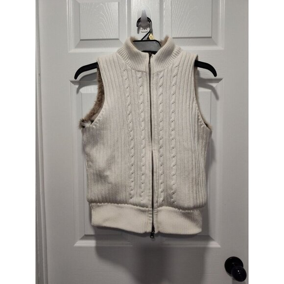 A.D. Originals‎ Vintage Faux Fur Sweater Vest Size Medium Leopard Cheetah Print - Picture 5 of 7